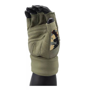 Hot Selling Half-<b>Finger</b> Leather Gloves Weightlifting Gloves Wrist <b>Support</b> Non-Slip Gym Fitness Gloves For Men And Women - Product Image 6