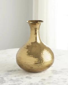 Jarrón de Metal con acabado dorado estilo maceta para decoración elegante del hogar Centro de mesa de lujo y decoración de eventos florales elegantes de la India - Product Image 1