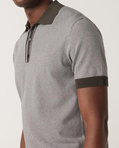 Personalizable hombres Slim Fit para Polo camisa 100% algodón cómodo transpirable tela tres botones tapeta sólido para oficina a granel - Product Image 5