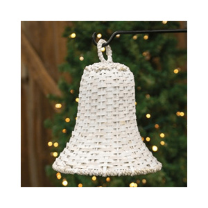 Boîte cadeau unique de cloche de rotin en osier fabriqué à la main pour la décoration de l'arbre de Noël, fournitures de vacances de fête à la maison rustique - Product Image 5