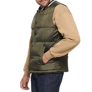 Chaquetas acolchadas al por mayor de fábrica para ropa de hombre, chaquetas de plumón con diseño de logotipo personalizado para hombre, chaquetas impermeables de poliéster High Street - Product Image 4