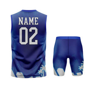 Maillot de compression sans manches personnalisé pour jeunes hommes, logo bleu, uniforme 7v7, sublimé, personnalisé, uniforme 7v7 en gros, football 7on7 - Product Image 4