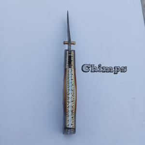 Couteau pliant en acier Damas de qualité industrielle, multifonctionnel, portable, pour la survie en camping, haute dureté, garantie 3 ans, directement de l'usine - Product Image 3