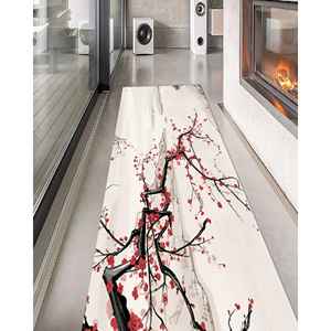 Tapis Sakura Bonsai, Tapis moderne, Tapis minimaliste, Tapis imprimé, Tapis en velours de luxe - Product Image 4