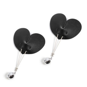 Penjepit puting mainan seks bentuk hati, Pinset ramah kulit dan tidak berbahaya penjepit puting pribadi dengan bel logam - Product Image 4