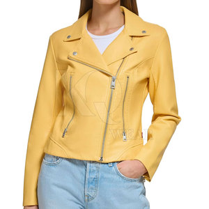 Chaqueta de Cuero Genuino para Mujer, Diseño Sólido, Tejida, Transpirable, Impermeable, Ecológica, para Invierno, con Cierre, a la Moda - Product Image 1