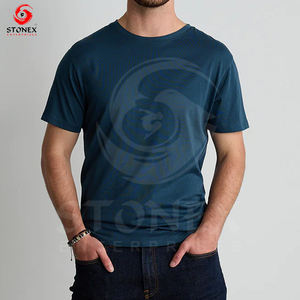 OEM de alta calidad personalizado su logotipo de la marca 100% algodón cuello redondo Camiseta en blanco hombres camiseta lisa Casual hombres camisetas - Product Image 1