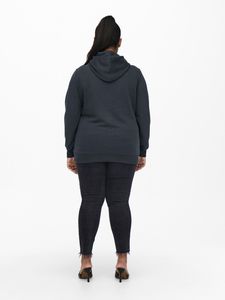 Sudaderas con capucha de cuello alto de 400GSM para mujer, personalizables con logo, de felpa francesa, en blanco - Product Image 3