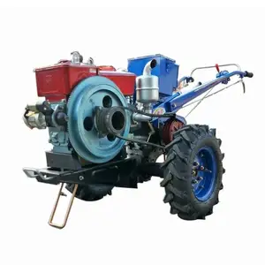 2 tekerlekli küçük çiftlik el traktör 15HP iki tekerlekli çiftlik traktörü Mini traktör ile uygular