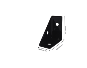 Soporte de Esquina Triangular de Acero Negro de una Sola Cara para Accesorios de Muebles por V - Product Image 1