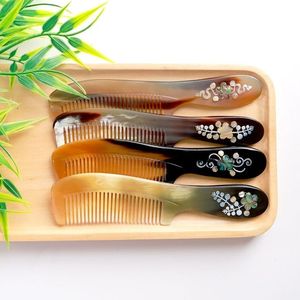 หวีแตรรูปควายธรรมชาติหวีแตรป้องกันไฟฟ้าสถิตสำหรับเป็นของขวัญวันหยุดด้วยงานฝีมือจันทร์เสี้ยว - Product Image 5