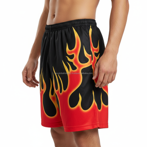 Shorts graphiques pour hommes en gros, respirants, OEM, imprimés intégralement, shorts décontractés d'été style hip-hop - Product Image 3