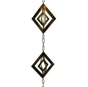 Chaîne suspendue géométrique en métal diamantée artisanale pour la décoration de la maison, du jardin, du patio et de l'extérieur - Product Image 2