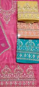 Costumes indiens modernes brodés à la main non cousus pour femmes élégants pour les fêtes de style traditionnel - Product Image 2