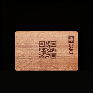 Tarjetas de Visita de <span class=keywords><strong>Madera</strong></span> con Impresión de Código <span class=keywords><strong>QR</strong></span> y Logotipo Láser, Tarjetas de Identificación NFC de <span class=keywords><strong>Madera</strong></span> de Bambú en Blanco - Product Image 2