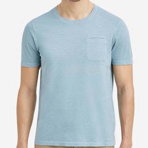 T-shirt léger à manches courtes de haute qualité, nouveau design, t-shirts décontractés de style uni pour hommes - Product Image 1