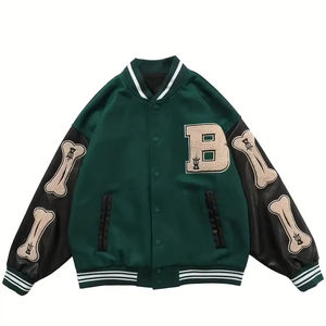 Chaquetas universitarias ligeras hechas a medida para hombre, nuevo estilo con cuello levantado de lona transpirable de gran tamaño, la mejor chaqueta con logotipo - Product Image 1