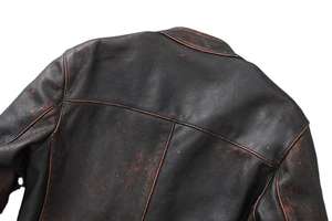 Blouson de moto en cuir brodé chauffant personnalisé, style urbain, col montant, imperméable, à capuche, respirant, pour homme, modèle Freezer - Product Image 2