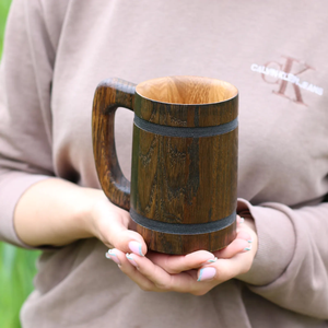 Handicrafts Wooden Drink Ware Acacia Wood <b>Mugs</b> Best Finishing Custom Made Rustic Wood Coffee Tea <b>Mug</b> by crescent crafts - Product Image 4