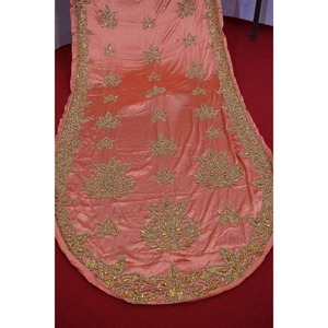 Tissu en satin brodé Jacquard multicolore en soie pure Dirac pour femmes et filles Matériau transparent pour robes de mariée élégantes - Product Image 6