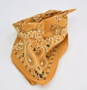 Bandana foulard personnalisé en coton recyclé 100% doux, teint à la main, motif paisley, pour cheveux, tête, foulard - Product Image 2