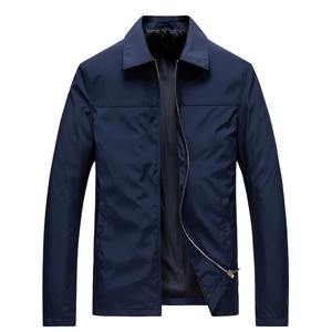 Bomber veste écharpe col 2024 nouveaux hommes d'âge moyen et personnes âgées col montant grande taille printemps et automne manteau d'affaires - Product Image 3