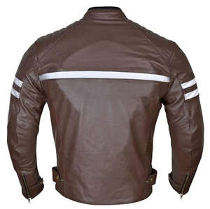 แจ็คเก็ตหนังสำหรับขี่มอเตอร์ไซค์ผู้ชายรุ่นใหม่ปี 2026 กันลม หนังแท้ รับผลิตตามสั่ง (OEM) สั่งซื้อจำนวนมาก  ส่งตรงจากสหรัฐอเมริกา - Product Image 4