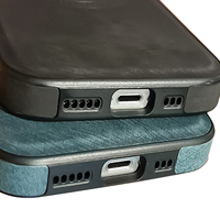 Étui de protection pour smartphone avec fente pour broche d'éjection SIM pour 16/15/14 Pro Max en cuir PU, idéal pour les voyages