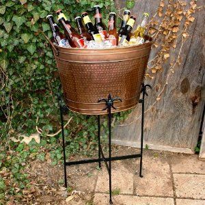 Admirable Design <b>Galvanized</b> Wine <b>Tub</b> Creative Quality <b>Galvanized</b> Large Size Wine Bucket With Stand at Good Price - Product Image 4