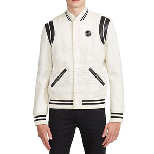 Chaqueta Letterman a prueba de viento para hombre superventas, ropa de moda de nuevo estilo con cuello levantado, algodón 100% para invierno - Product Image 3