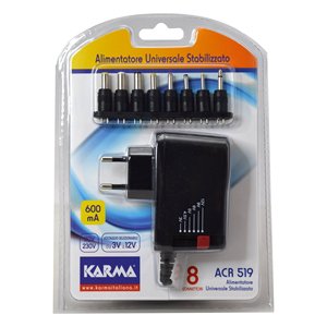 Adaptador de Viaje Multi-Enchufe ACR 519 Negro, Enchufe Europeo Universal 3V-45V con Opciones de 5V, 6V, 9V y 12V - Product Image 2