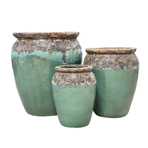 Maceta Grande Clásica de Cerámica Esmaltada, Hecha a Mano, Ecológica, Duradera, con Orificio de Drenaje, para Uso en Interiores y Exteriores, Jardín y Hogar - Product Image 1