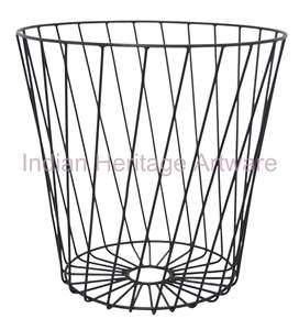 IHA IHAWB040 Poubelle de rangement en fer noir de forme ronde pour bureau et cuisine, lieu d'origine : - Product Image 5