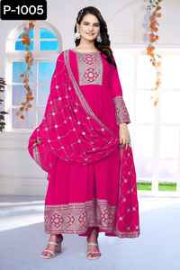 Salwar Kameez paquistaní, venta al por mayor, precioso vestido confeccionado, diseñador de lujo, vestido indio informal étnico con trabajo de patrón Floral - Product Image 3