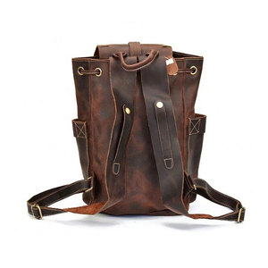 Mochilas de Cuero Vacuno Genuino de Edición Vintage, Nuevas, Cómodas, con Correa Ajustable, Bolsos de Cuero para Hombre - Product Image 6