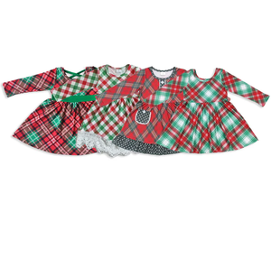 Red and Green Plaid Dress - Elegant Christmas Style
