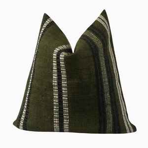 Funda de cojín Kilim de lana ligera hecha a mano 100% hecha a mano profesional patrón de rayas cuadrado tejido a mano de La India - Product Image 4