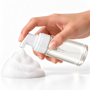 Nettoyant Moussant pour Cils avec Brosse Applicatrice Réutilisable, Design Blanc et Doré, pour Soins des Extensions de Cils - Product Image 2