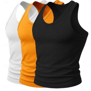 Camiseta sin Mangas Unisex con Logotipo Personalizado en la Parte Delantera, 100% Algodón, Transpirable, Deportiva, para Gimnasio y Entrenamiento, para Hombre y Mujer - Product Image 3