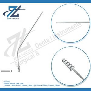 Yasargil หลอดดูด15ซม., 150มม. X 3.5มม. สแตนเลสเครื่องมือผ่าตัดพื้นฐานผู้ผลิตปากีสถาน - Product Image 3