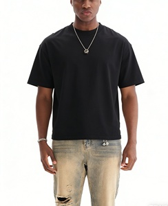 Camiseta Formal Personalizada para Hombre, Corte Regular, Hombros Caídos, Cuello Alto, Manga Raglán, Estampado en Serigrafía, Algodón Grueso de 200g - Product Image 1