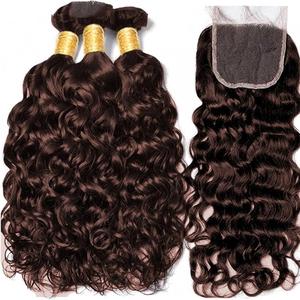 Fermeture bouclée birmane 180% densité cuticule alignée vierge Remy cheveux crus Double dessiné pas cher prix indien Extensions de cheveux humains - Product Image 1
