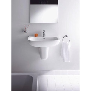 <b>For</b> Duravit D-Code Bathroom <b>Sink</b> 600x460mm White with Waste Outlet and 1 Tap Hole - Product Image 3