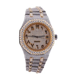 Haute Qualité À La Main VVS Moissanite Diamant Mouvement Automatique Mécanique Glacé Mâle Femelle De Luxe En Acier Inoxydable Montres - Product Image 1
