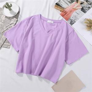 Alta calidad niños niñas sólido suave algodón ropa Casual bebé camisetas venta al por mayor Venta caliente verano - Product Image 1