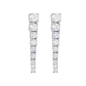 Boucles d'oreilles pendantes en diamant pour femmes, cadeau élégant pour les femmes soucieuses de la mode - Product Image 3