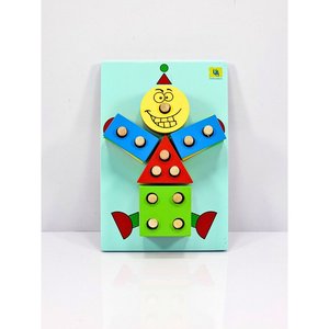 Rompecabezas de Madera con Formas de Payaso para una Experiencia Divertida, Educativa y de Aprendizaje - Product Image 1