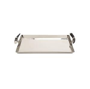 Bandeja para servir comida con acabado brillante de lujo, forma rectangular, bandeja para servir ensaladas de alta calidad con asa a la venta - Product Image 6