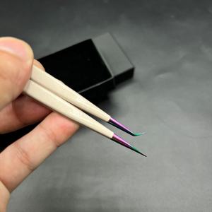 แหนบสเตนเลสสีทึบแยก45องศาสำหรับการต่อขนตาผลิตภัณฑ์ที่ยั่งยืน - Product Image 3