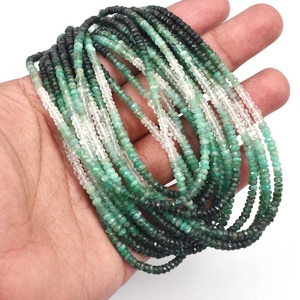 Perles rondelles à facettes ombrées de 3mm faites à la main pierre zambienne naturelle de haute qualité bijoux personnalisés cadeaux certifiés tiers - Product Image 2